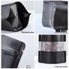Black Aluminum Foil Windowed Stand-Up Self-Sealing Bag for Black Tea, Thick Printed Plastic Portioning Bag