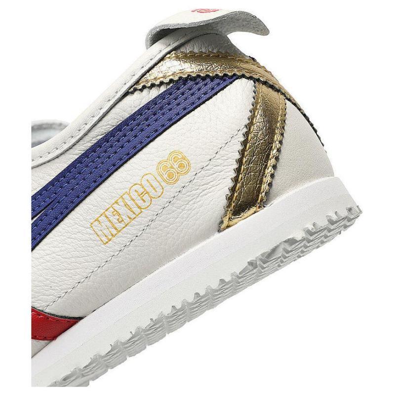 ONITSUKA TIGER נעלי סניקרס Mexico 66 לבן כחול כהה אדום זהב 1183B511-100