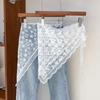 Slim Fit Lace Fart Curtain Jeans Decor Women's Scarf Trendy Hip Curtain  for Women