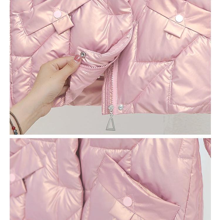 Loose Bright Face Cotton Padden Jacket Women Winter Coat Plus Size 4xl Pink Black Clothes