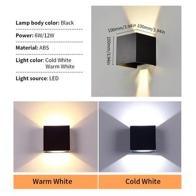 Wall Lamp Light LED 85-265V 6W 12W Cold White Warm White Suitable For Indoor Outdoor Garden Convenient Decoration Easy Install