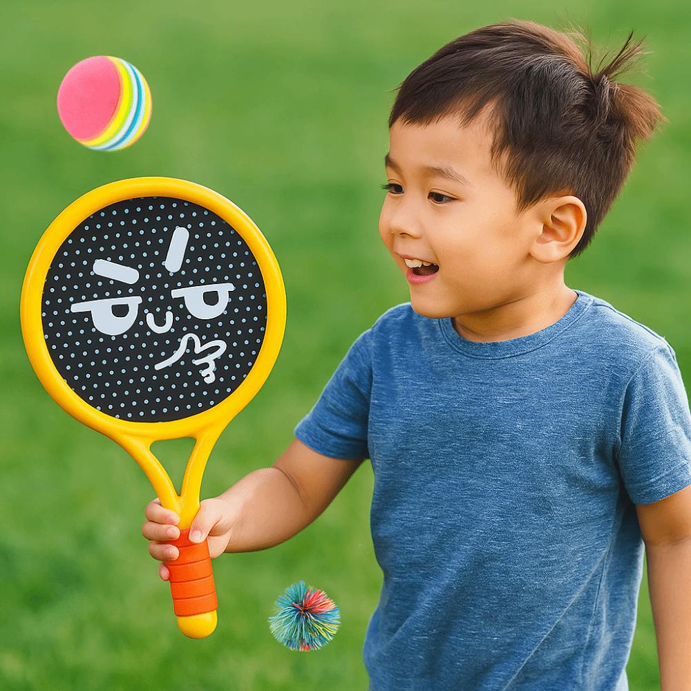 2Pcs Shock Absorbing Children's Badminton Racket Portable Sports Game Toys Tennis Equipment
