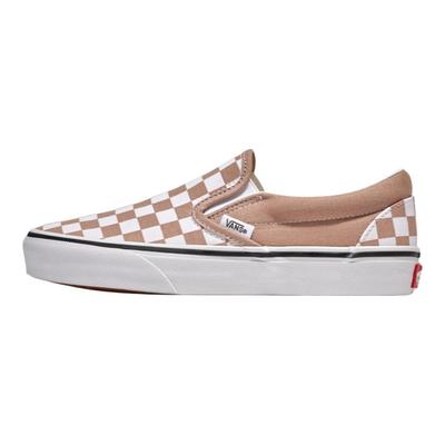 Zapatillas Unisex Checkerboard Slip-On Clásicas - Marrón Taupe Cálido VN000D6YE2V
