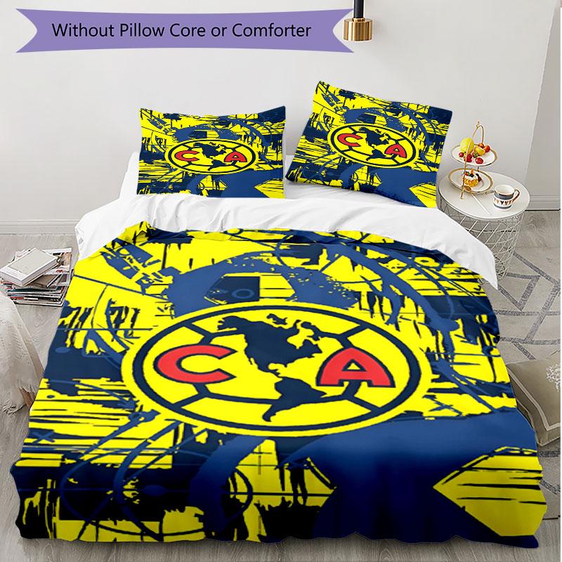 3pcs Duvet Cover Set (1*Duvet Cover + 2*Pillowcase, Without Core), Club America Print Soft All‑Season Bedding Set, Home Bedroom Decor Gift