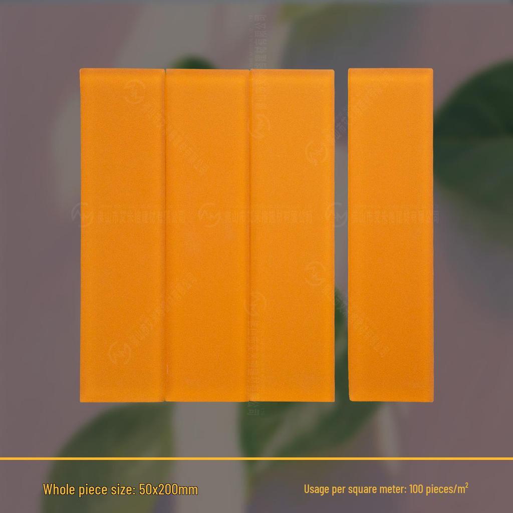 Dopamine Glass Handmade Tile: 50x200mm for Bathroom, Kitchen, Bar, and Shop Walls