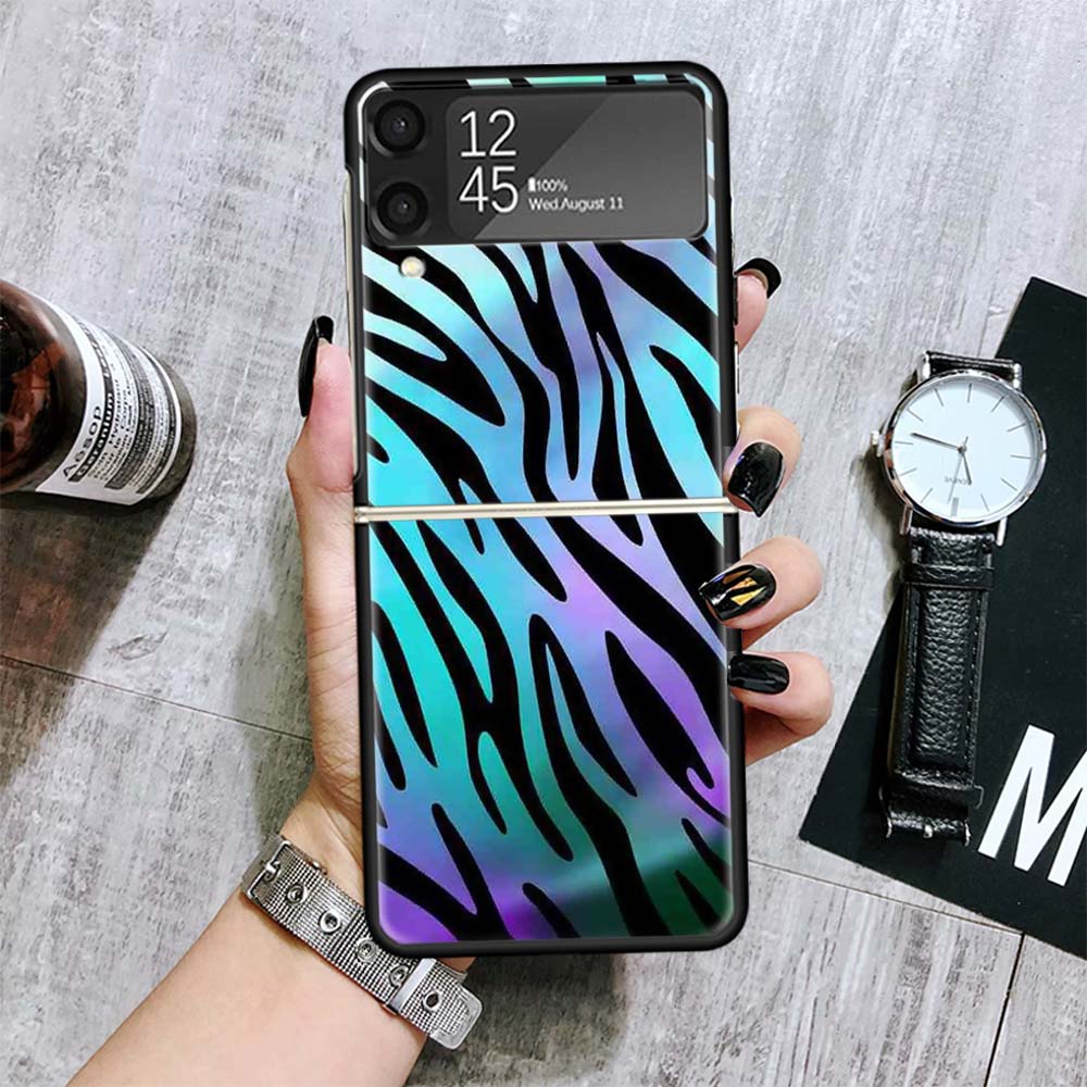 

Zebra Stripe Print Cases For Samsung Galaxy Z Flip 4 5 6 7 3 Z Flip7 Flip6 Flip4 Flip5 Flip3 5G Hard Shockproof Fundas Cover Gal Samsung Z Flip 5