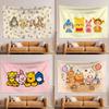 WWinnie The PPooh And Friends Tapestry Wall Hanging Tapestry Art Deco Blanket Curtain Hanging At Home Bedroom Living RoomDecor