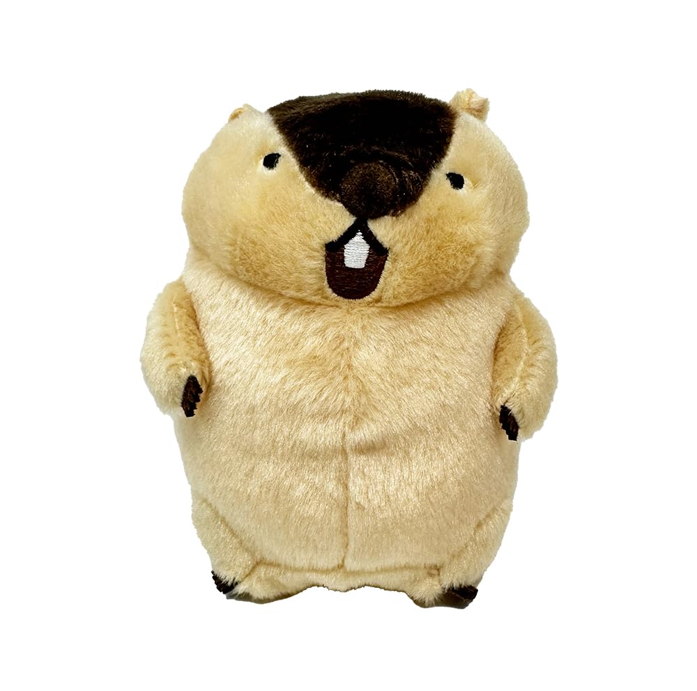 

Marmot s Motto Scream Gimmick Figure Doll Display Approx. 15cm (Hamamoto (Beige))