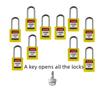 10PCS Luokelock 38mm Lockout Padlocks Open By Same Keys Steel Shackle Safety Locks