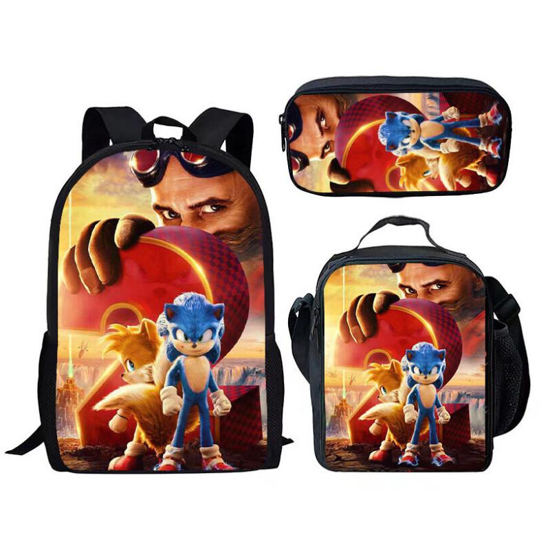 Piece 3 Pattern Schoolbag Lunch Bag Pencil Case Kids Set