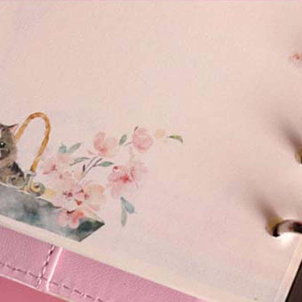 Notebook Refill Grid Pages 80 Sheets Loose Leaf A6 Notebook Inner Pages Sakura And Cat Binder