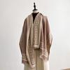 New Brand Elegance Two-Sided Print Scarf Soft Warm Fringe Pashmina Shawl Autumn and Winter Outdoor Coldproof Windproof Blanket