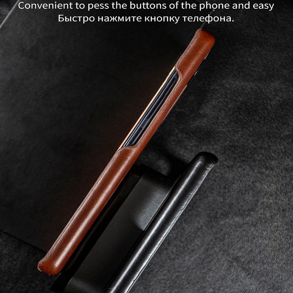Hand Made Genuine Leather Cases for Samsung Galaxy S21 FE S20 S20FE 5G S20Plus Aesthetic Vintag Pattern Phone Shell Cover Back