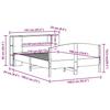 VidaXL Lit bibliothèque sans matelas cire marron 135x190 cm pin massif 3323076