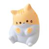 Squeeze Toy Cute Cat Style Safe Soft PU Slow Resilience Decorative Bright Squishes Toy for Family Office Travel Yellow