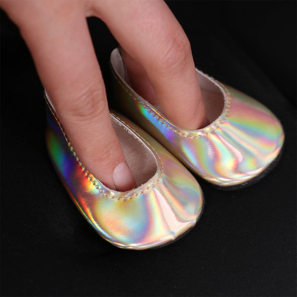 PU Leather Glossy Shiny Shoes Doll Shoes Reborn Doll Shoes PU Leather Doll Shoes  Kids Gifts