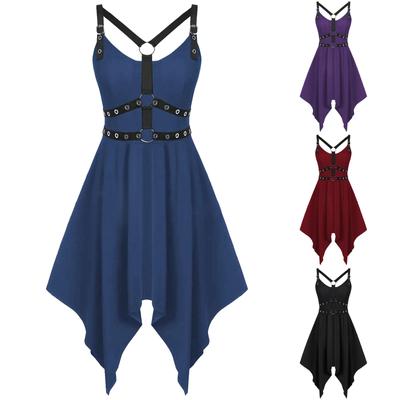 Women's Irregular Dresses Sexy Dresses Solid Color Sleeveless Dresses