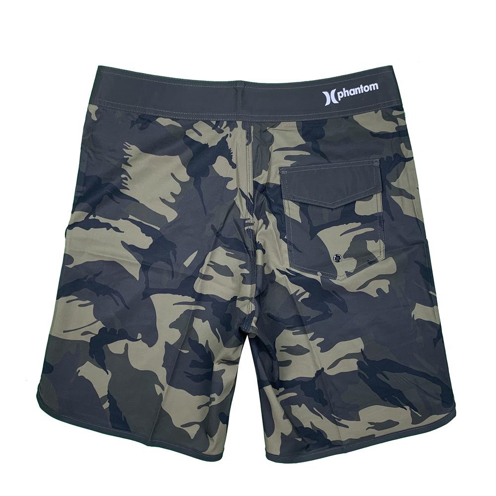 Quick-Dry Camouflage Elastic Beach Shorts - Army Green