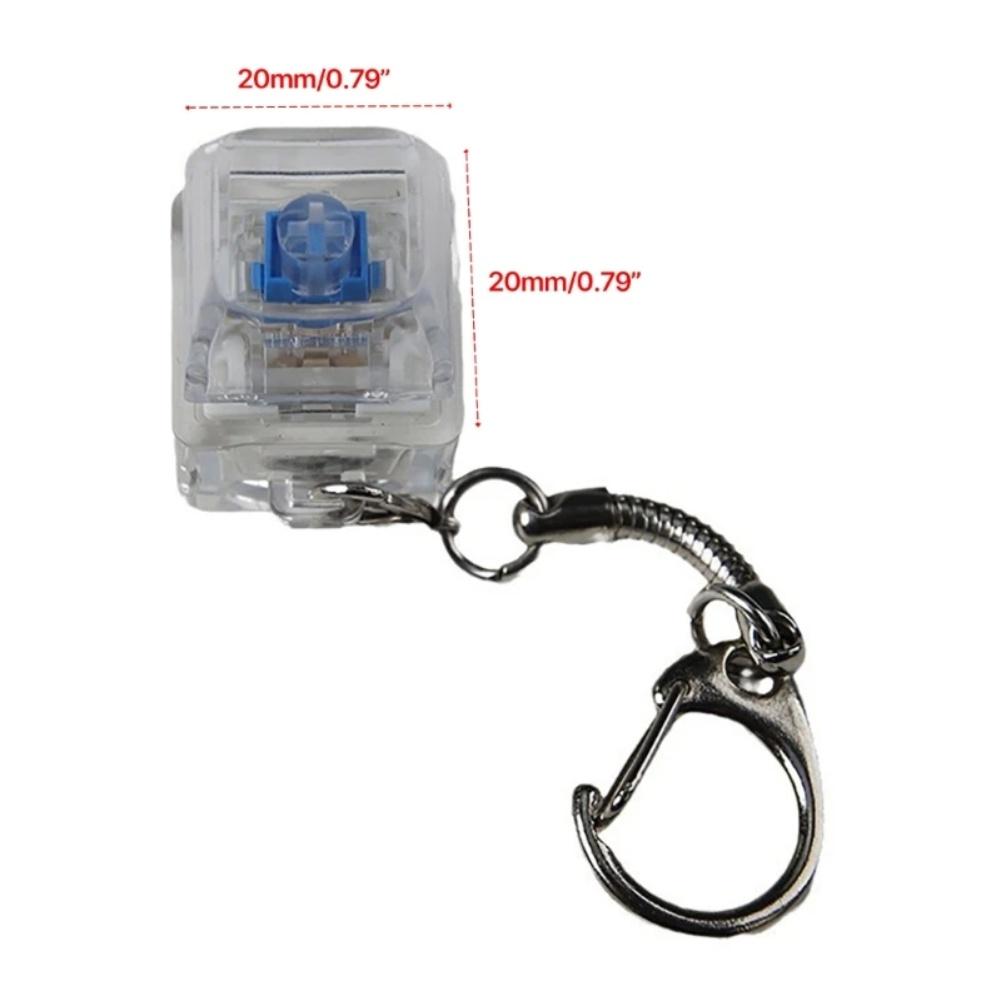 

Transparent PC Material Mechanical Keyboard Presser Keychain Compact Lightweight Key Holder for Tech Enthusiasts белый