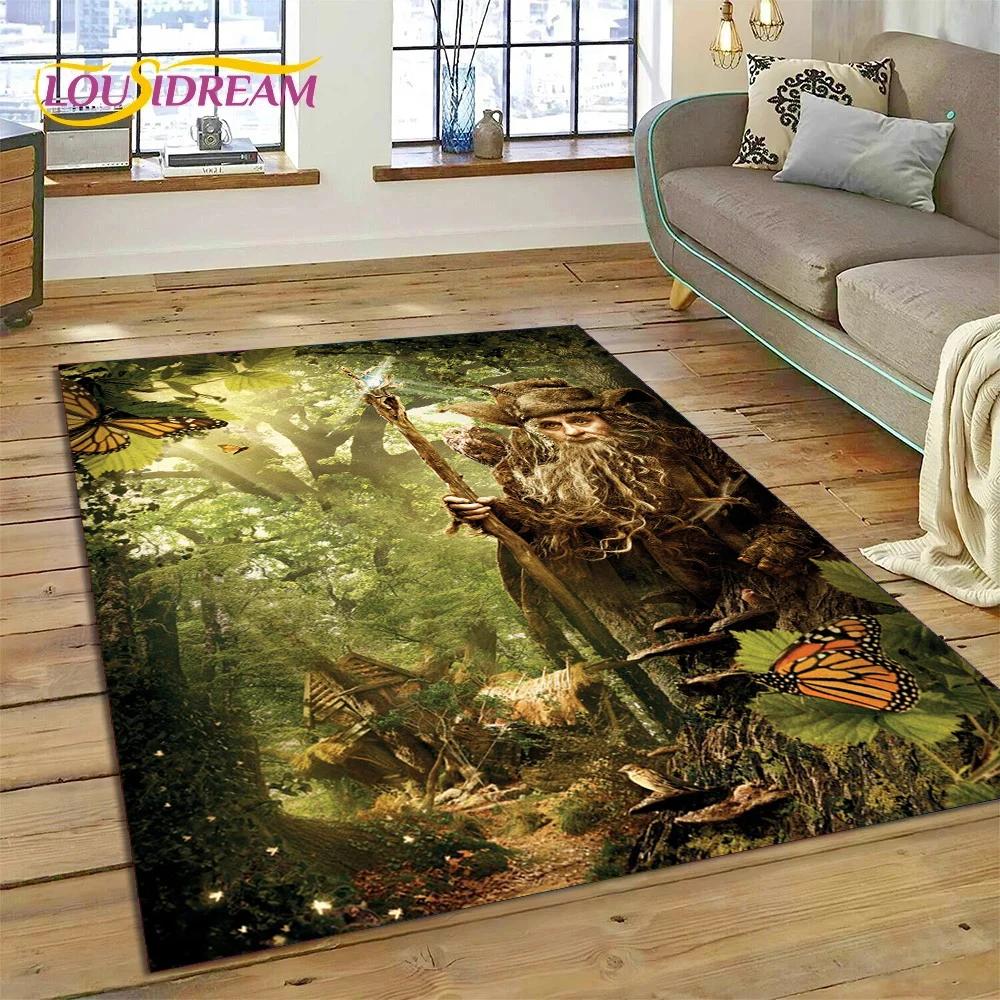 L-Lord of The Rings H-Hobbit Movie Carpet Rug for Bedroom Living Room Home Sofa Decoration,Children Game Large Decor Floor Mat