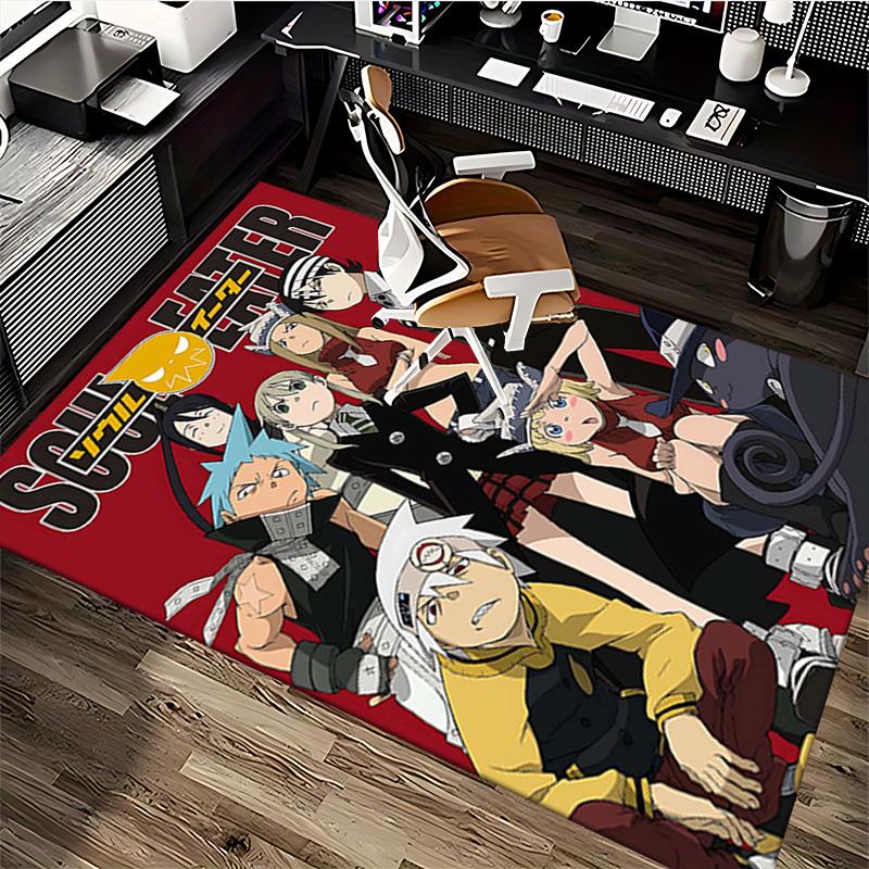 1pc Soul Eater Maka & Soul Anime Cartoon Design Office Chair Mat Non-Slip Carpet for Home Decor, Gaming Room, Living Room, Bedroom, Seasonal Gift.T079