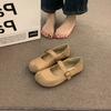 French Round Head Ballet Boken Shoes Women's Outer Wear 2025 New Autumn Retro Soft-soled Fairy Mary Jane Single Shoes