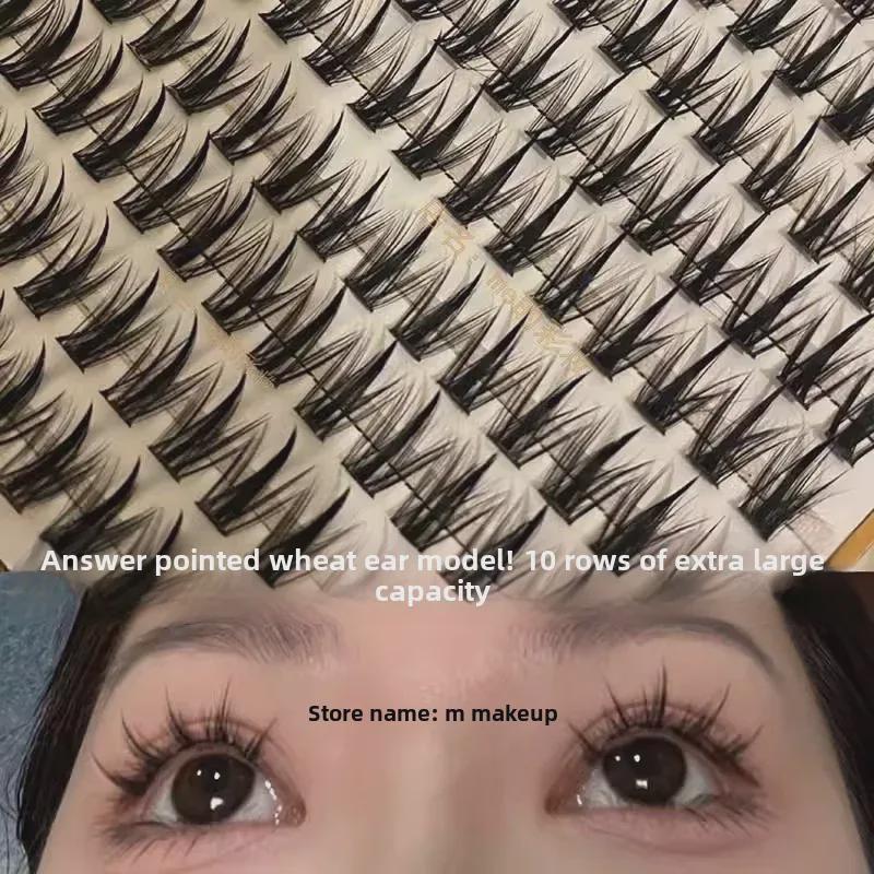 LODO Luodou Mixed-Race Faux Eyelashes - Thin Black Stem, Thick Cluster Style