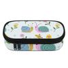 Pencil Bag Durable Polyester Fabric Large Storage Space Smooth Zipper with Main Compartment Mesh Pocket and Pen Slots for Students