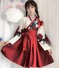 Taisho Roman Hakama Japanese Kimono Dress Long Floral Pattern Lolita Lolita Clothing Large Size Loose Cute Black Red Floral Pattern Plain Gothic