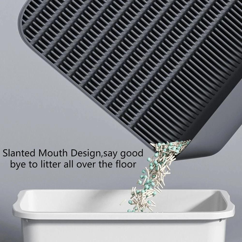 Multi-Purpose Litter Mat Non-Slip Cat Litter Mat with Pedal Design Easy To Clean Suitable for Cats Beds or Cat Litter Boxes