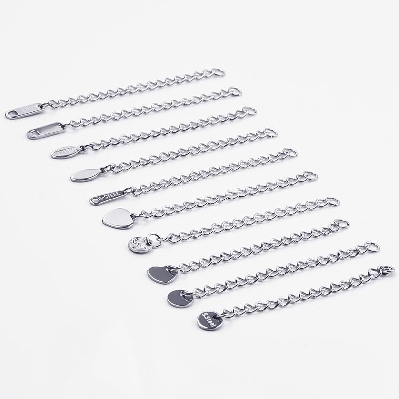 Silver/Gold Color Stainless Steel Extender/Extention/Tail Chains For Jewelry Making Bracelets Necklaces Anklets DIY Accessories