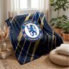 Chelsea FC Theme Blanket Soft Flannel Blanket Plush Throw Blanket Cozy Sofa Bed Blanket for Home Decor