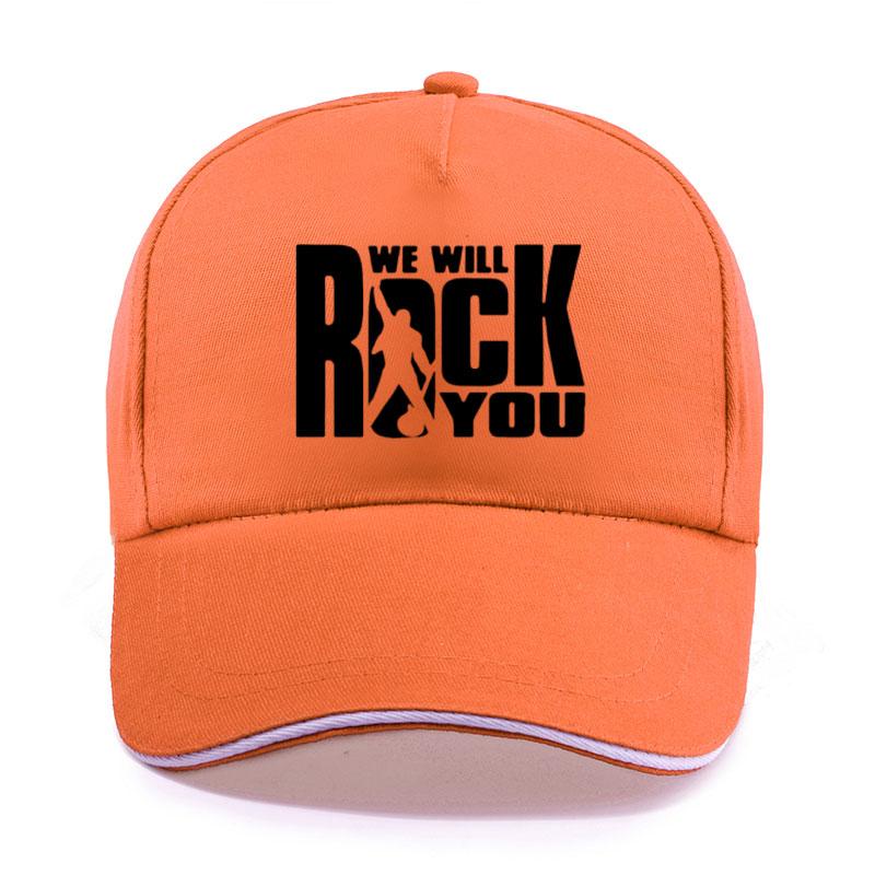 Cotton Trucker Caps We Will Rock You Print Baseball Cap Unisex Women Unisex Fashion Queen Rock Band Fans Rock Roll Hip Hop Hats