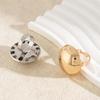 Exaggerated Metal Round Ball Shape Ring for Women Fashion Geometric Punk Rings Trendy Luxury Versatile Party Wedding Jewelry