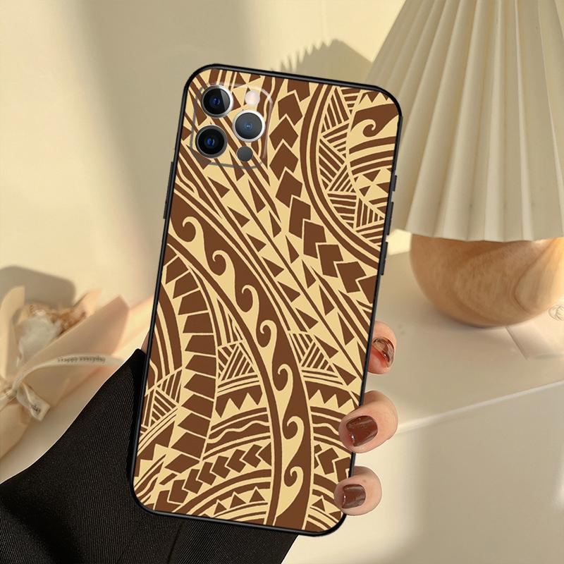 Maori Tribal Samoan Polynesian Phone Case For iPhone 14 16 15 11 12 13 17 Pro Max 13 mini 15 16 Plus 16e 17 Air Cover Funda