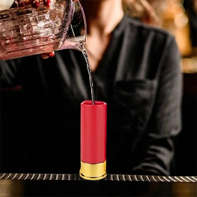 4PCS/Set 6oz Shot PlasticDrinking Cup Creative High Quality Plastic Shotgun Bullet Shape Water Wine Plastic Party Drinkware Gift