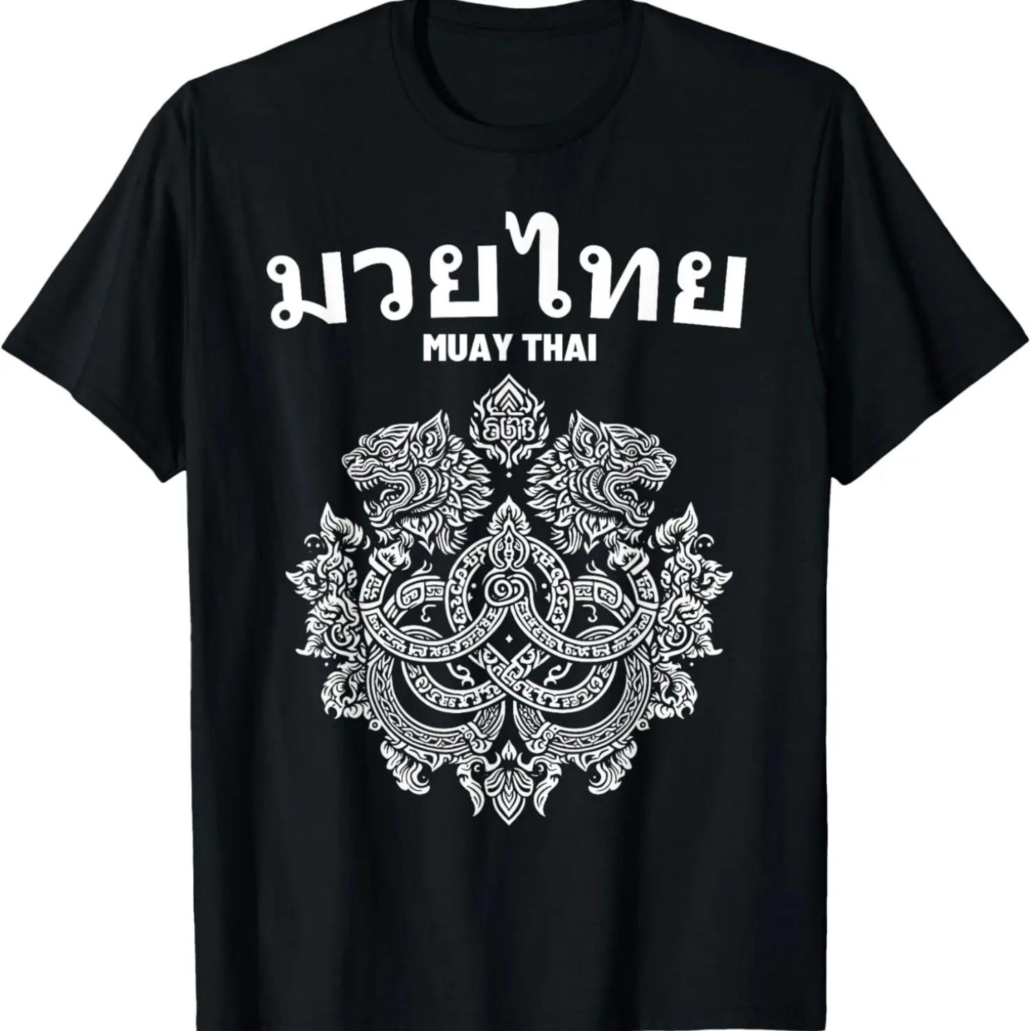 

Sak Yant Muay Thai MMA Tattoo Twin Tiger Martial Art Boxing T-Shirt XXXXXL чорний