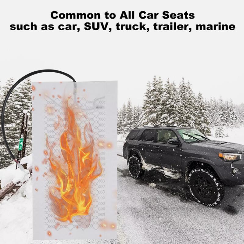 12V Carbon Fiber Heated Car Seat Cushion with Dual Temperature Settings – Single/Double Seat Model
