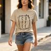 Coffee Bean Line Art Print T Shirt Unisex Unisex Minimal Coffee Short Sleeve Cotton Tees Oversized T Shirt Y2k Top Harajuku