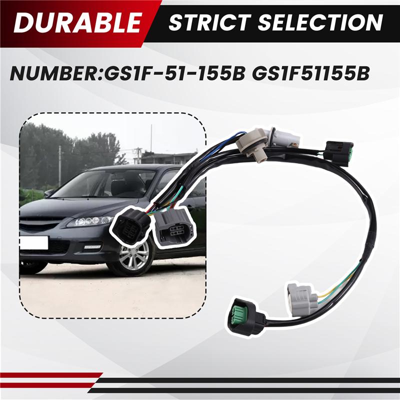ABLZ-GS1F-51-155B Headlight Lamp Wiring Harness Socket Holder Wire For Mazda 6 GH 2007-2010 Car Accessories