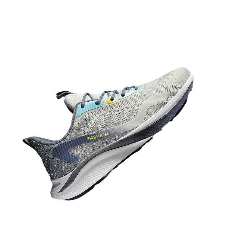 2024 spring and autumn fashion sports men's shoes youth gradual change color low-top running shoes Korean version of flying woven student casual shoes