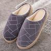 Autumn and winter simple hotel slippers women's thick-soled home indoor couple mao shoes men's warm home cotton slippers winter