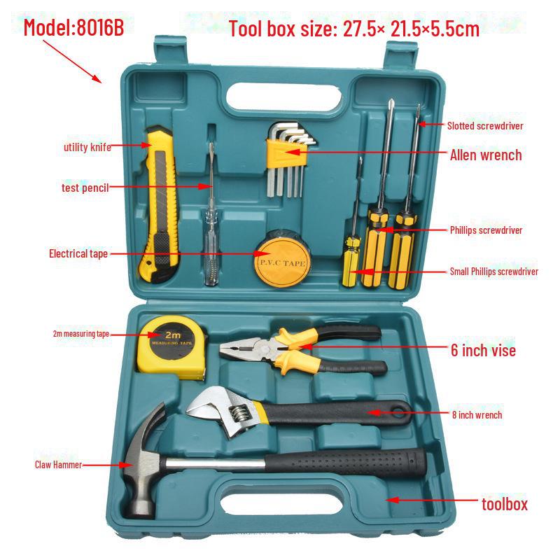 8, 9, 12, 13, 16-Piece Household and Car Repair Tool Kit