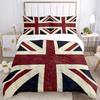 US UK National Flag Digital Polyest Duvet Cover Bedding Sets Soft Quilt Cover and Pillowcases for Teens Single/Double/Queen/King