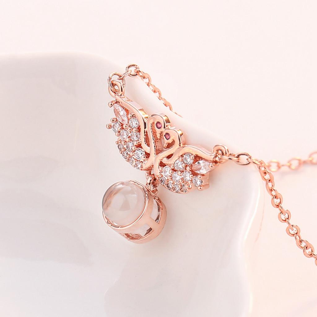 New 100 Languages I Love You Valentine's Day Present Memory Projection Necklace