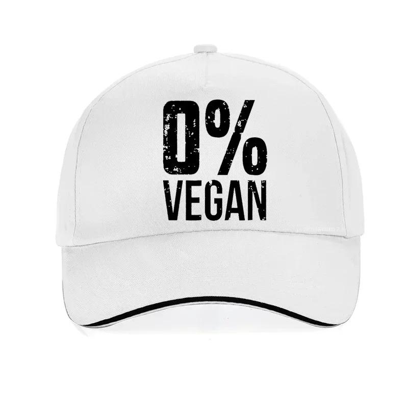 Zero Percent Vegan Funny BBQ Carnivore Meat Eater hat fashion Unisex Printing Baseball Cap Adjustable Summer bonnet