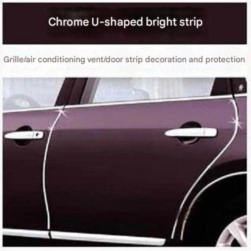 Adhesive PVC Moulding Trim For Vehicle Door Edge Guard Engine Hood Decoration 12M Styling Moulding Trim Strips