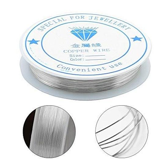 Accessory wire diameter 0.5mm 2 rolls total 20m craft copper art parts handicraft supplies DIY handmade silver + gold