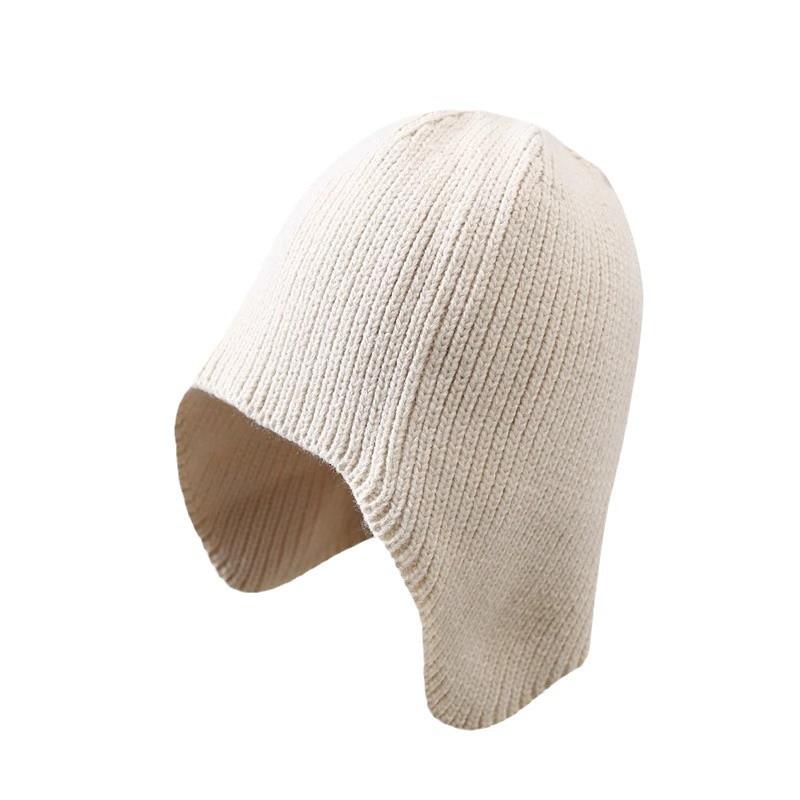 Autumn and Winter Children's Korean Solid Color Knitted Hat Baby Women Ins Versatile Thin Windproof Fashion Kid Hat Men