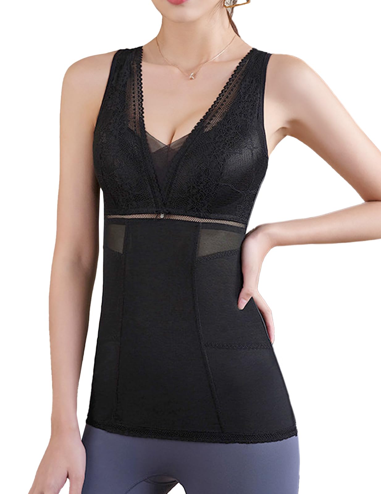 

Ranmy Сценическая одежда Носите ее, чтобы придать форму вашему телу Компрессионная майка для живота Компрессионный танк для талии XL [Только тело!] Корректирующее белье, Шейпер, Нижнее белье, Утягивающее, Топ, чёрный